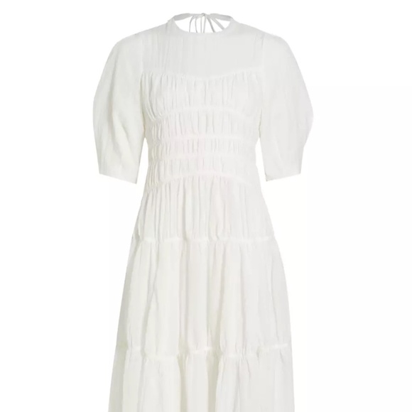 NWT - Moon River White Midi Dress, Open Back - Size L (LARGE) - Picture 3 of 7